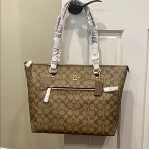Coach Brown Signature Tote Bag